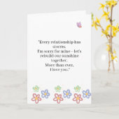 very Relationship Faces Storms Love Quote Karte (Gelbe Blume)
