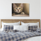 Very Sweet Tabby Kitten Leinwanddruck (Insitu (Schlafzimmer))