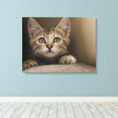Very Sweet Tabby Kitten Leinwanddruck (Insitu (Holzboden))