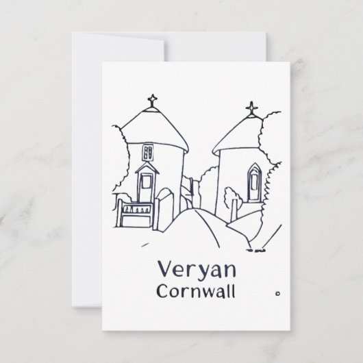 Veryan Roundhouses card Dankeskarte (Vorderseite)