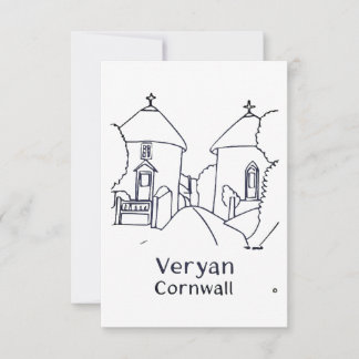 Veryan Roundhouses card Dankeskarte