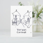 Veryan Roundhouses Karte (Stehend Vorderseite)