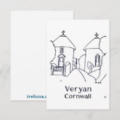 Veryan Roundhouses Karte (Vorne/Hinten)