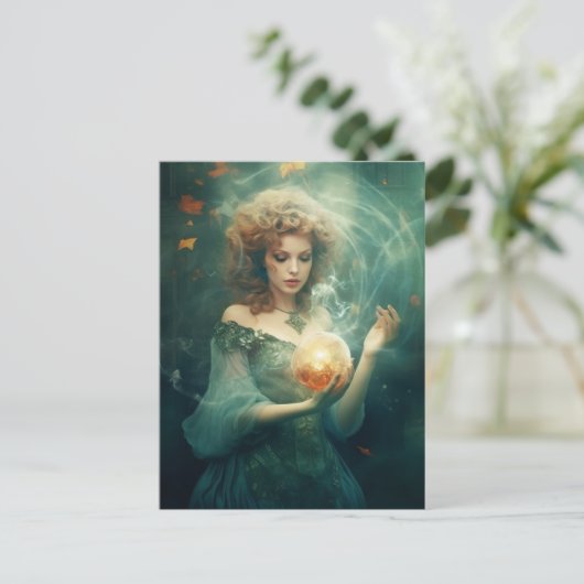 Verzaubererin Postkarte (Stehend Vorderseite)