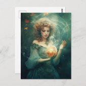 Verzaubererin Postkarte (Vorne/Hinten)