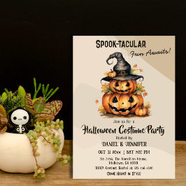 Verzaubern von Pumpkin Hexenhut niedliches Hallowe Einladung