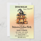 Verzaubern von Pumpkin Hexenhut niedliches Hallowe Einladung (Vorderseite)