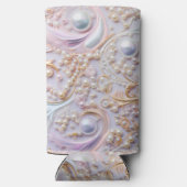 Verzaubernd Perlen und goldener Hintergrund Selters Dosenkühler (Rückseite)