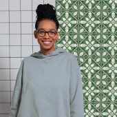 Verzaubernd smaragdgrüne Symmetrie Fliese