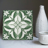 Verzaubernd smaragdgrüne Symmetrie Fliese