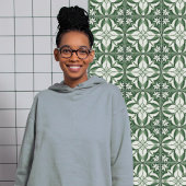 Verzaubernd smaragdgrüne Symmetrie Fliese