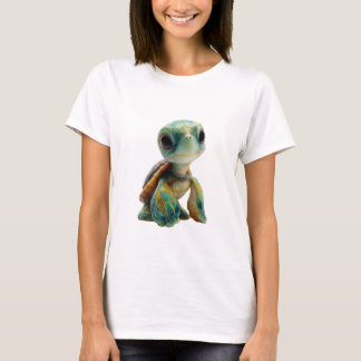 Verzaubernde Baby-Meeres-Schildkröte-Aquarell-Frau T-Shirt