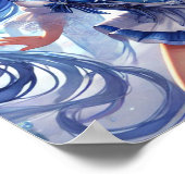 Verzaubernde Blaue Fee mit Smaragdaugen Poster (Ecke)