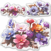 Verzaubernde Blume Blumenkleber anpassen Aufkleber (Vorderseite)