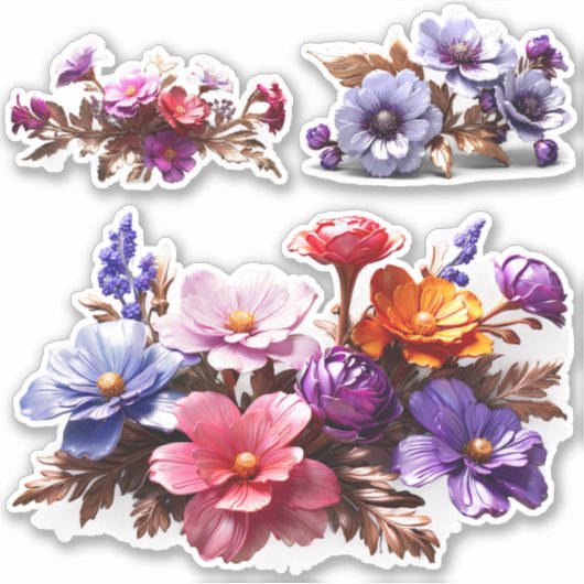 Verzaubernde Blume Blumenkleber anpassen Aufkleber (Vorderseite)