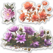 Verzaubernde Blume Blumenkleber anpassen Aufkleber (Vorderseite)