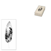 Verzaubernde Feder mit Wolfskunstwerk Gummistempel (Stempel)