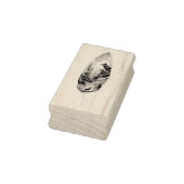 Verzaubernde Feder mit Wolfskunstwerk Gummistempel (Stempel)