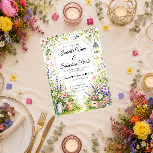 Verzaubernde Gartenhochzeit Einladung