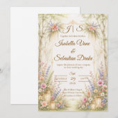 Verzaubernde Gartenhochzeit Einladung (Vorne/Hinten)