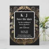 Verzaubernde Gold Save The Date (Stehend Vorderseite)