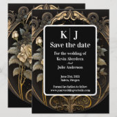 Verzaubernde Gold Save The Date (Vorne/Hinten)