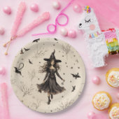 Verzaubernde Halloween-Fledermäuse Pappteller (Party)