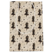 Verzaubernde Halloween-Leckerei-Hexen Mittlere Geschenktüte (Vorderseite)