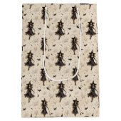 Verzaubernde Halloween-Leckerei-Hexen Mittlere Geschenktüte (Rückseite)