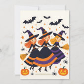 Verzaubernde Hexenkobsteinfeier Halloween Einladung (Rückseite)