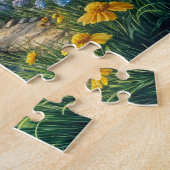 Verzaubernde Hütte durch den Moonlit Stream Puzzle (Seite)