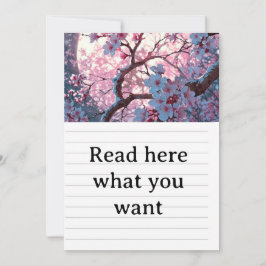 Verzaubernde Kirschblüten- & Vollmond-Hochzeitsein Einladung