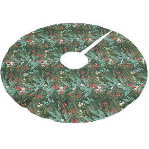 Verzaubernde klassische Eleganz Weihnachten Polyester Weihnachtsbaumdecke