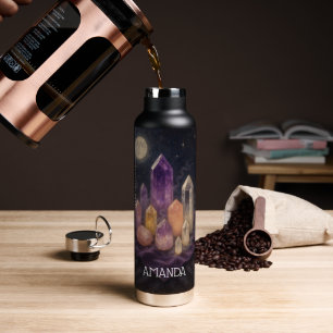 Verzaubernde Kristalle im Mondlicht Custom Trinkflasche