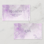Verzaubernde Lila Eheregisterkarte Begleitkarte (Vorne/Hinten)