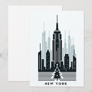 Verzaubernde New York City Weihnachts-Postkarte Feiertagskarte