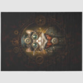 Verzaubernde Niedliche Steampunk-Katze G6 Dekoupag Seidenpapier (Vorderseite)