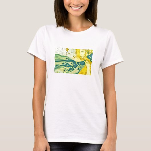Verzaubernde Oshun Spaghetti-Spitze T-Shirt (Vorderseite)