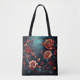 Verzaubernde Rose - Elegantes Blumenwerk Tasche