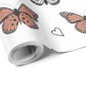 Verzaubernde Schmetterlinge, ein Whimsikpapier Geschenkpapier (Rolleneckpunkt)