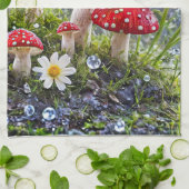 Verzaubernde Toadstools Rain Fantasy Mystical Geschirrtuch (Gefaltet)