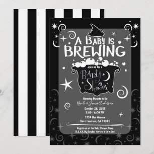 Verzaubernder Braukessel Halloween-Baby-Party Einladung