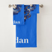 Verzaubernder Fuchs mit Individuelle Name Badhandtuch Set (Insitu)