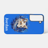 Verzaubernder Fuchs mit Individuelle Name Samsung Galaxy Hülle (Rückseite (Horizontal))