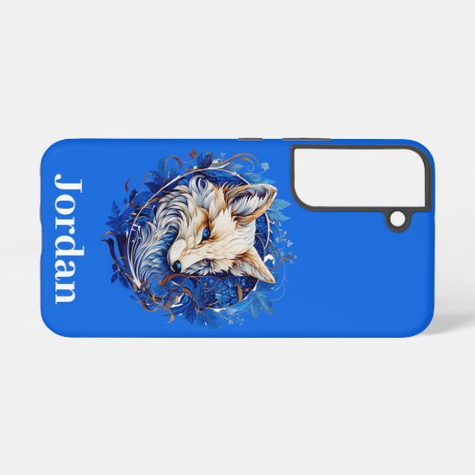 Verzaubernder Fuchs mit Individuelle Name Samsung Galaxy Hülle (Rückseite (Horizontal))