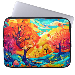 Verzaubernder Mondlichtweg im Herbst Laptopschutzhülle