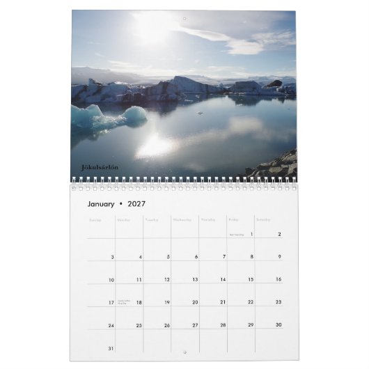 Verzauberndes Island Kalender (Jan 2027)