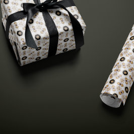 Verzaubert Elfenbeinküste und Gold Elegante Renais Geschenkpapier