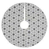 Verzaubert Elfenbeinküste und Gold Elegante Renais Polyester Weihnachtsbaumdecke (Vorderseite)