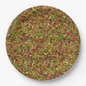 Verzaubert Glitzern-Pink-Green-PAPER-TELLER Pappteller (Vorderseite)